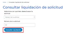 Consultar liquidación de solicitud