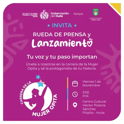 Este 10 de Noviembre nos unimos a la Carrera de la Mujer Opita